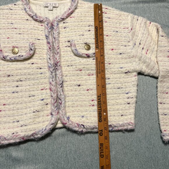 J. Crew Cream Tweed Cardigan - Picture 10 of 12